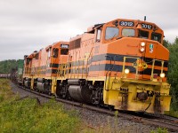 This is a perfect example of historical innovations that have absolutely no purpose in the present day. Here, HCRY 3012 E leans into a massively superelevated curve west of Bruce Mines. Now that (at the time of photo, unsure of current conditions) the track is operated at a max speed of 10mph through this stretch, this banked curve serves about as much purpose as a freezer in Alert, Nunavut. Hopefully with line upgrades still underway, there will be once again method to the madness on the Webbwood sub.