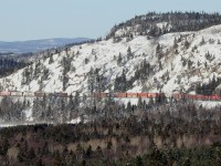 CP 420 heads alongside Lake Superior at Neys East of Middleton