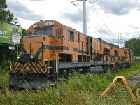 <b>A pair of baby boats.</b> RTEX 404 & RTEX 407 (originally Maine Central 404 & 407) were two U18B's which were in the deadline at CAD in Lachine for many years. They have since been scrapped. For more train photos, click <a href=http://www.flickr.com/photos/mtlwestrailfan/>here.</a>