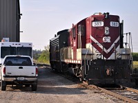 The Huron Central shots are done for now. Mr. Mooney will rejoice to hear of the next shortline I'll be covering - the Ontario Southland. They are a good opposite of the HCRY, with a multitude of jobs, a shorter yet more diverse set of track, and best of all, unique power sets. When I went to shoot on this day, the Woodstock job was running an OSR painted 383, and then-fresh 6508 - still in CN heritage paint. Here, they wait for their crew to arrive to take them out for a spin.