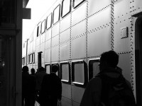 Passengers and their evening train home. GO #807 (the 5:35 to Barrie) 5 minutes before departure, Toronto Union Station.