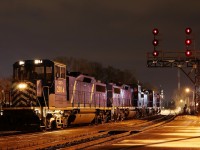 A four pack of CEFX GP20Ds have just returned light from Paris and are about to begin building the nights SOR train destined for Garnet yard.