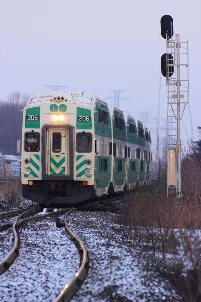 After a great day of railfanning, I take my last photo of the day as my GO train to Union pulls into the station.