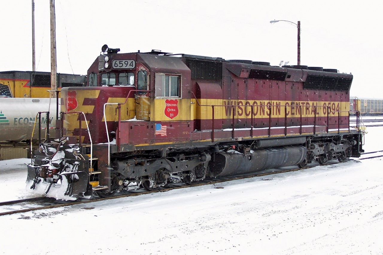 WC SD45 6594 parked at CN Rail's Walker Yard.