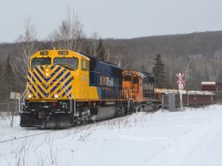 Train Time! Southbound 214 wraps around the corner into the cautionary limits at North Bay as they complete their journey from Englehart February 18th.