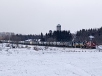 644 rolls through the countryside with ethanol loads destined for Whitehall, NY, for interchange with the VTR.