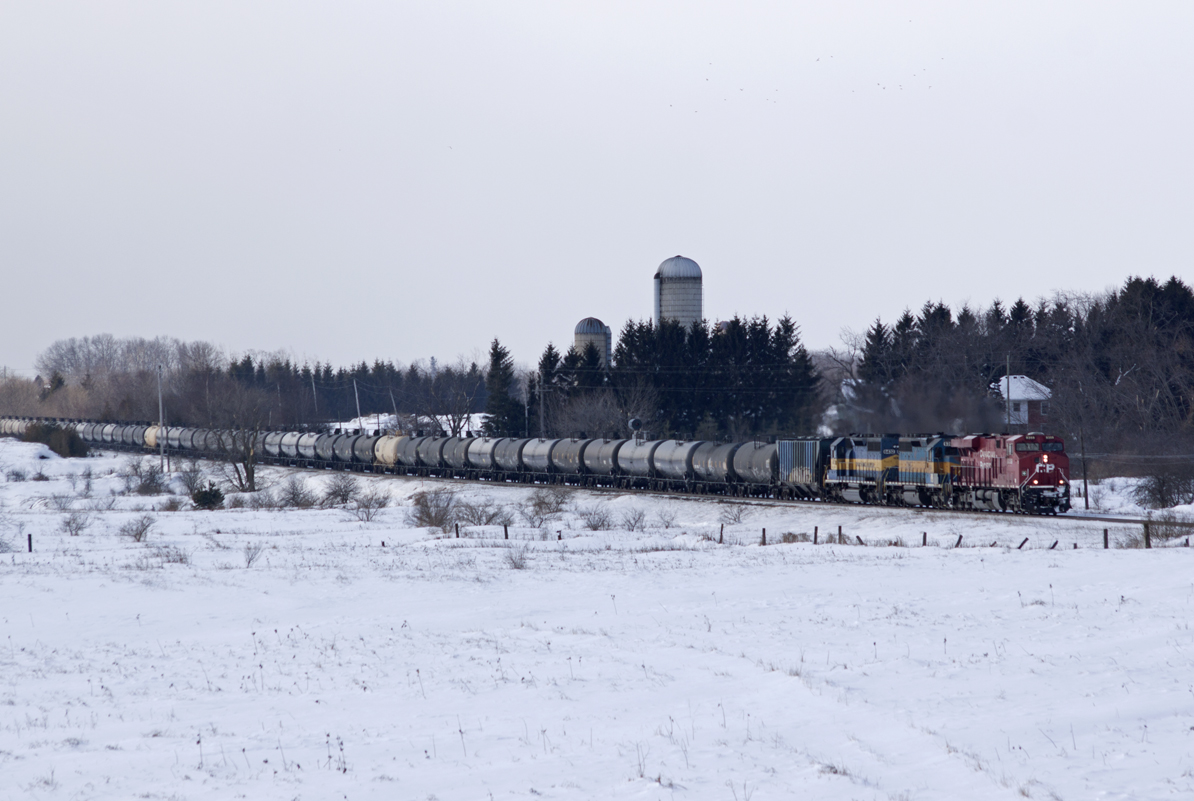 644 rolls through the countryside with ethanol loads destined for Whitehall, NY, for interchange with the VTR.
