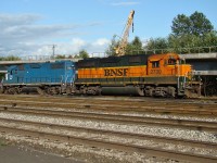 BNSF GP39-2 2730 and leased EMDX GP38-2 778 parked in BNSFs New Westminster Yard