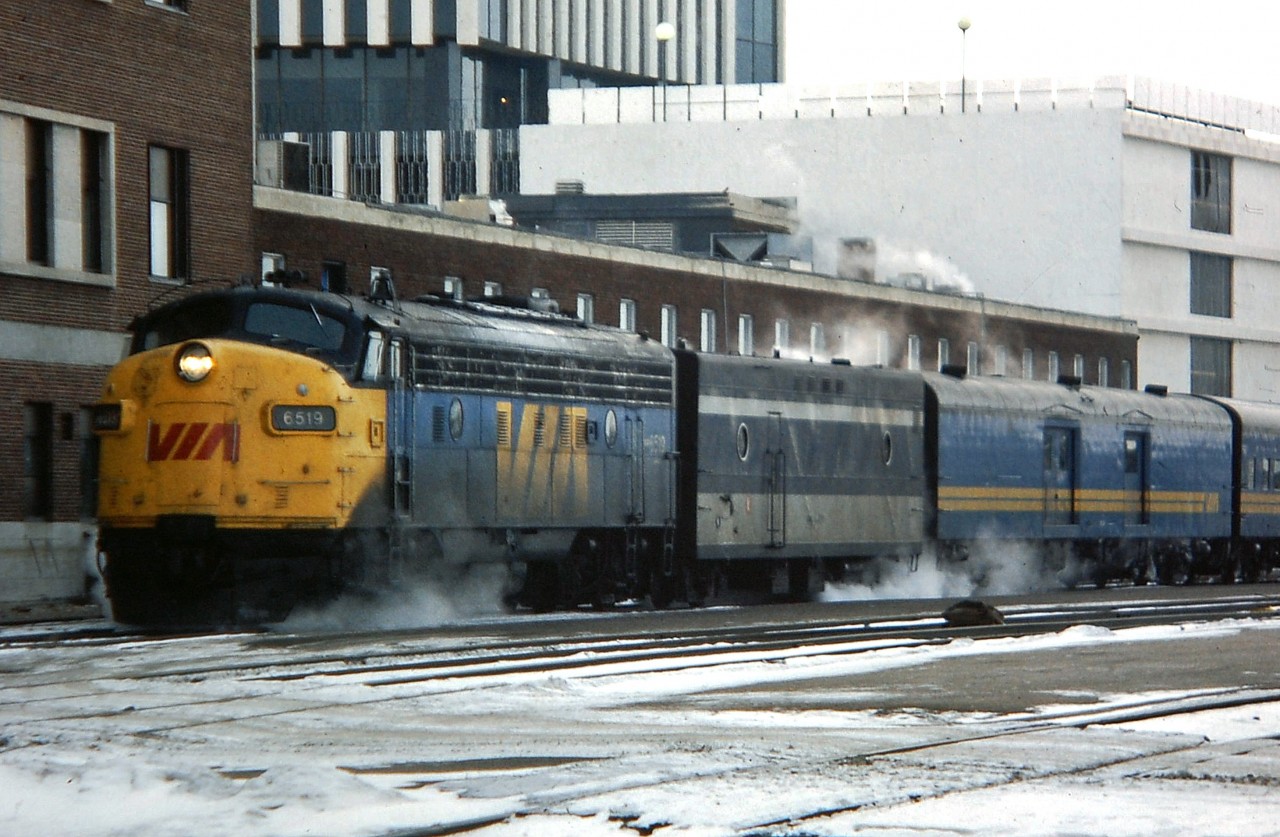 VIA 6519 is waiting to depart Edmonton with an eastbound passenger train. Is that first item a power unit?