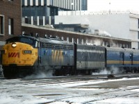 VIA 6519 is waiting to depart Edmonton with an eastbound passenger train. Is that first item a power unit?