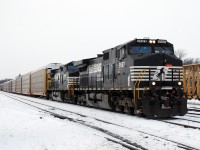 This afternoon wasn’t all that inspiring for photography; nonetheless, it was cool to see CN X332 with NS 9587 and NS 9582. It almost looks like NS 328 is running again!    