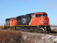 CN5757 and CN9547 head east bound at Blackwell siding.