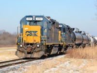 CSX2757 and CSX2690 near LaSalle Road south of Sarnia, Ontario.