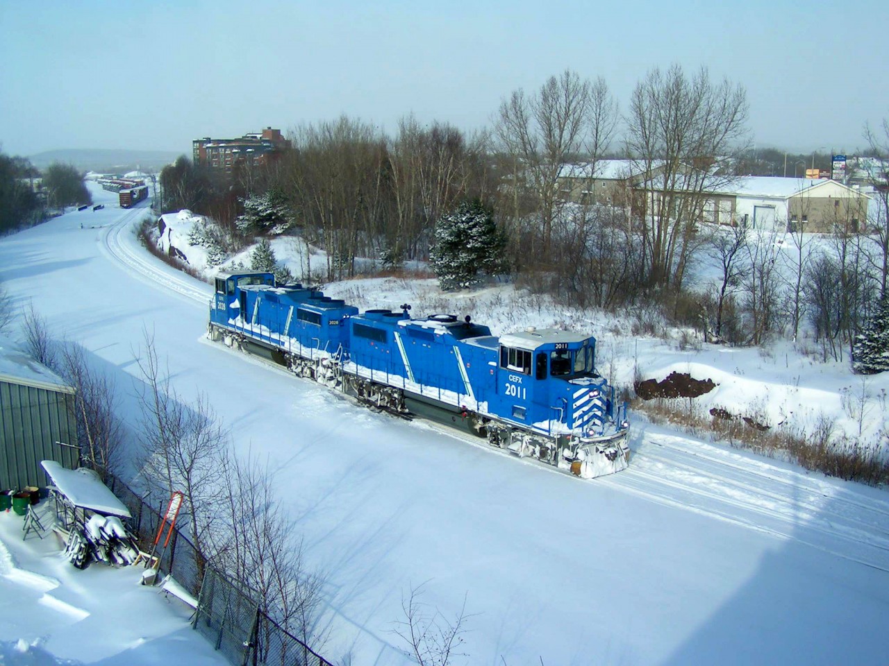 CEFX GP20D's #2011 #2028 work in the snow on yard duty.
