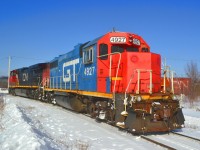 GTW GP38-2 4927 made a visit to North Bay and rests at the CN Transfer yard February 13th.