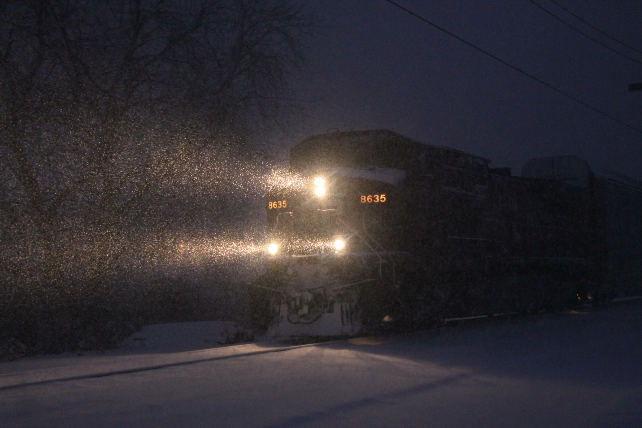 On January 5th 2014 Windsor was getting hit by a major snow storm. I decided to brave the elements and venture out to see if I could get a photo of a train in the snow. I was lucky 240 came by within 20 minutes of my arrival. The conductor yelled, "Snow!" when they passed. This was also my second time using my new Canon.