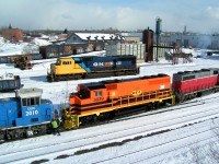 OVR GP40-2LW #3029 ex CN #9426 relesed from the ONR shops after a fresh paint job and interior work done this unit is ready for duty.