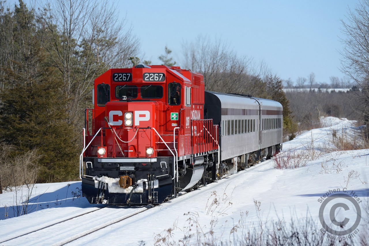 ... if CP was hauling passenger trains in 2014, what would it look like? It's been 44 years since the last Canadian Pacific Railway passenger train on the Owen Sound subdivision.. this is what it would probably have looked like in 2014. The Credit Valley Explorer Tourist Train takes the honours for using the first GP20C-ECO in (revenue) Passenger Service. (Not true? Post in comments!)