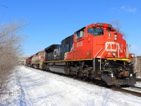 Here is a photo of CN X314 heading south on the CN Bala Sub. at Langstaff. Me and Roland headed out to catch this one and just a few minutes after arriving, X314 rolls by with a 4 locomotive roster in PL.