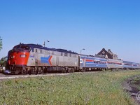 Amtrak 470 with Detroit to New York City train 64 the "Niagara Rainbow" arrives at Windsor. The train will traverse the CASO Sub stopping at St. Thomas and then on to Fort Erie before crossing to Buffalo.