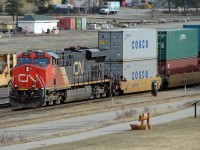 ES44DC CN 2298 heads an intermodal east out of Jasper