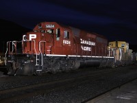 My good friend, the good "ole -2" continues to generate a dollar or two for its owner.  Here, 5824 rests at Ashcroft, BC on a warm summer's night.  If this motor could think or speak, he would look across at the GEVO's and AC's speeding by and would say "I used to run like that."