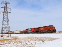CP 8500 with FXE 4045 power train 242-13 eastward at mile 90.8 on the CP's Windsor Sub.