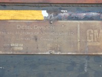 The manufacturing plate on a locally built CN GP38-2W #4774!