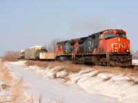 CN2705 and CN2687 head east at Waterworks Road.