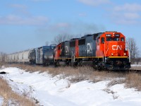 CN5487 with CN5461 east bound at Waterworks Road.