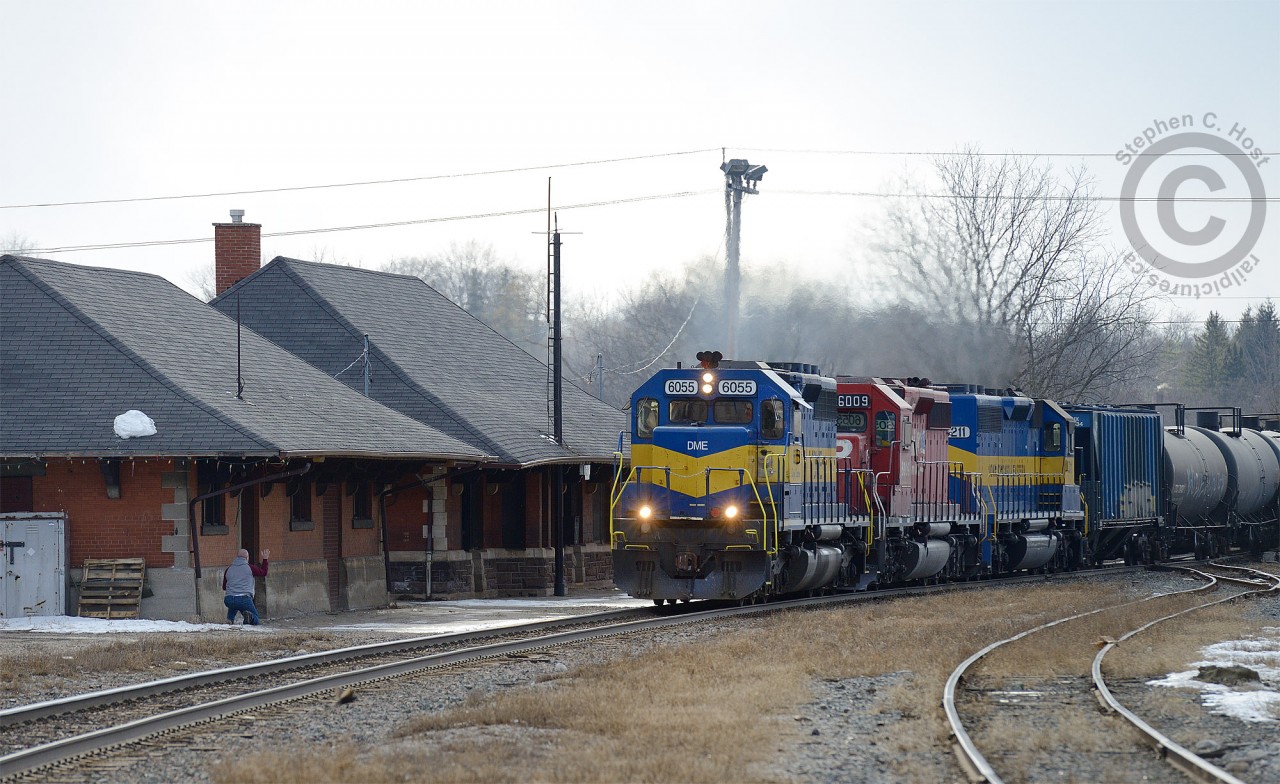 Place the shot! Bill says - At the old Galt Station, which last saw passenger service in 1970 yet still sees company service as a Freight office, RP.CA contributor