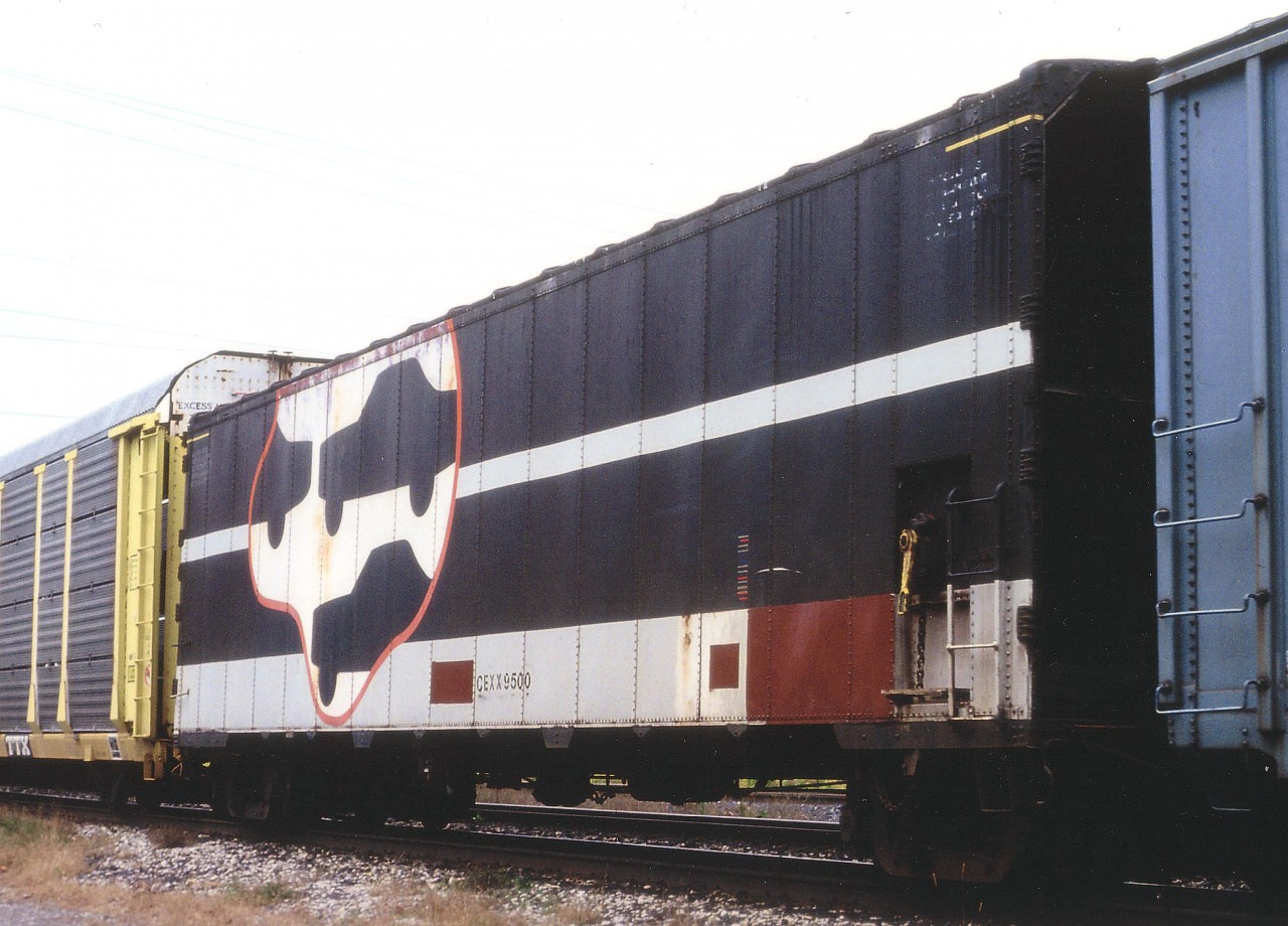 An example of another mostly forgotten idea..... Car-go-rail on CN. I know little of this experiment and hopefully a walking encyclopedia or two on this RP group can fill in missing details. This image is of the auto car #CEXX 9500. I'm wondering how many of these there were. The Car-go-rail was an adventure started up @ 1975 in which special autotrasporters with swing doors on the ends (a la Auto Train) enabled travelers to have their car shipped to special destinations around the country while they either took the passenger train (preferred)or went by the friendly skies. CN advertised this as a way to avoid highway congestion and stress, you instead had your car delivered in "Traveliving" comfort. Your car was to be accepted and delivered to you at convenient downtown locations.......washed and ready to go. At the start-up of this idea here were 8 sites at which scheduled Car-go-rail service was available. Halifax, Moncton, Montreal, Toronto, Winnipeg, Saskatoon, Edmonton and Vancouver. CN further advertised "Canpark Services Ltd provided over the road pickup and delivery services linked with most cities in the Car-go-rail network.  So.......how long did this service last? Did it "bomb out"?? Seeing this railcar 18 years after the fact had me wondering about it all but never did really find out much.........anyone?? Sure seems much-ado for little profit.