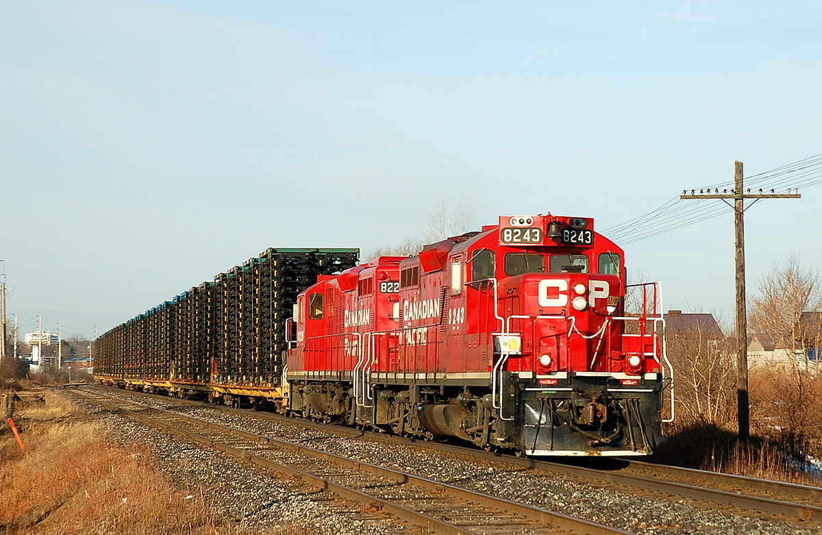 CP 8243 - CP 8226 make the dash towards Toronto with 13 cars from St. Thomas, ON