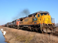 CN2019 with CN5659 heading east bound at Waterworks Road.