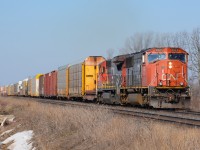 CN5624 with CN2133 heading east at Waterworks Road.