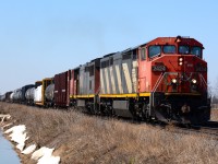 CN2424 east bound with CN2451 at Waterworks Road.