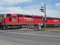 Time for a throwback photo. A pair of SD40M-2's work that Alyth pull down. Both there were former Rio Grande SD45 units. CP 5494 & 5493 have since been removed from the roster. 