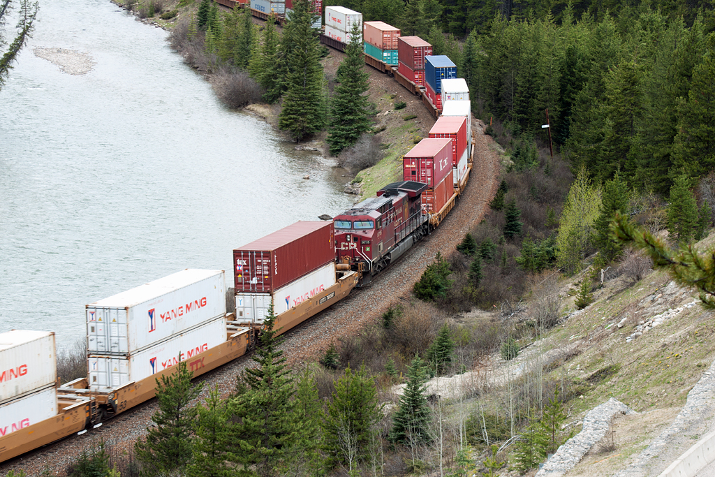 Mid train on a monstrous eastbound; probably 110