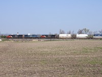 107 knocks down the signals at Pickering Junction with an interesting lash up consisting of 5438-IC2455-2126. Coincidentally, I shot the 5438 leading CP 240 on the Belleville sub a week before this.