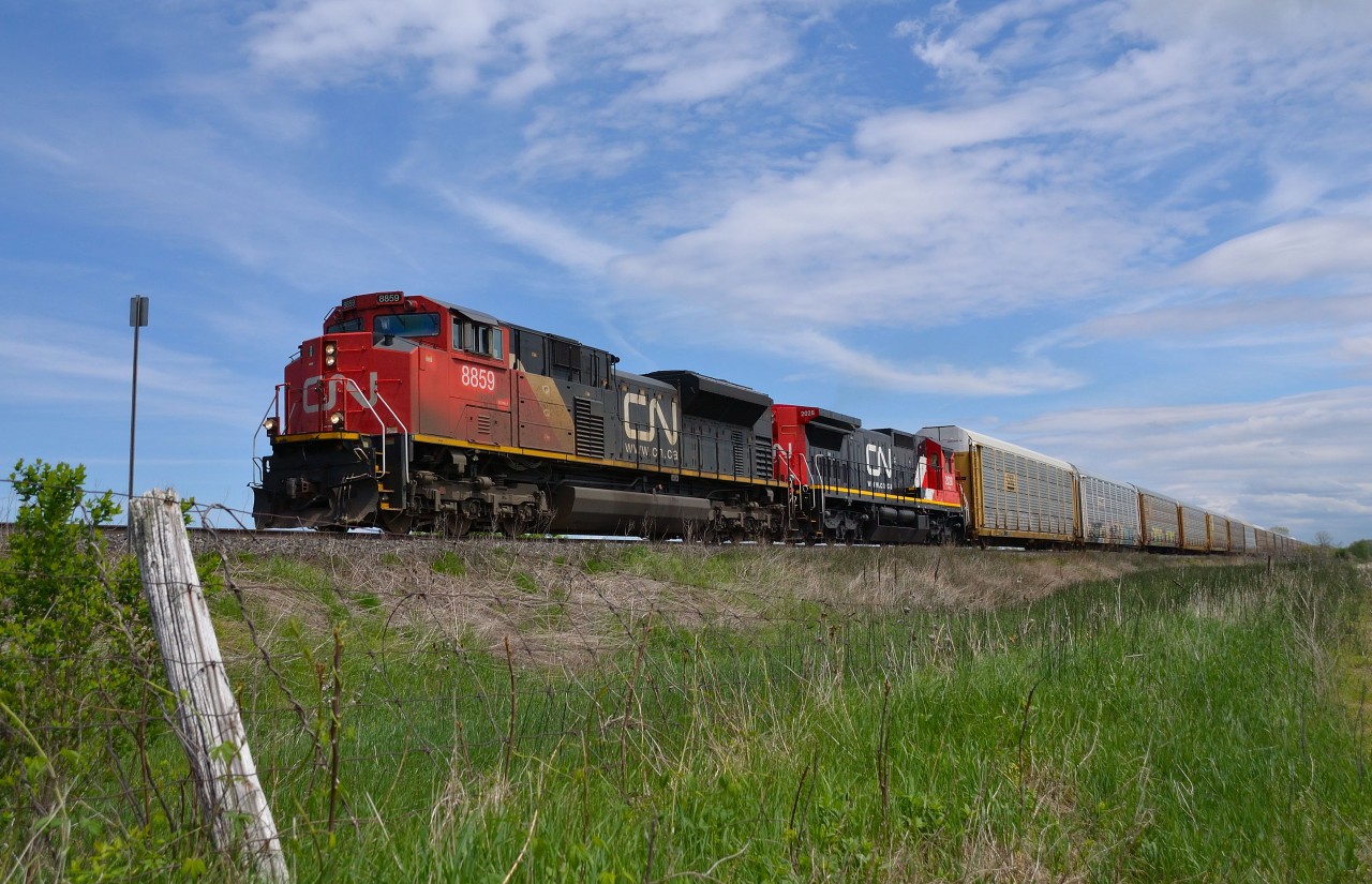 CN 393 approaches School Road after just passing thru Strathroy on its way towards Sarnia.
