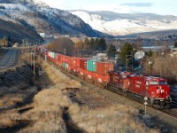 CP nos.8954 & 9732 are cruising through Savona at the head of an eastbound Intermodal.