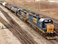 CSX2561 with 2690 move through the Sarnia yard.