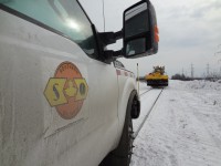 Now that we are finally enjoying a hot and humid day, here's a reminder of the nasty winter we just left behind.

SOR has brought in a new Knox Kershaw snow fighter from their sister railway Quebec Gatineau to move the massive amounts of accumulated snow and deep drifts along the Nanticoke spur near Jarvis, ON.

The main line and yard tracks into the refinery, steel plant and power generating station all required a substantial number of passes to move the snow back from the running rails.

During the first clearing attempt, the sides of the machine scraped the sides of the drifts up to cab window level.