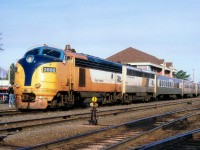 The ONR passenger train southbound, with ONR 2000 and 204 up front, seen here stopped at the Englehart station to pick up a couple of passengers before heading out on the Temagami Sub and eventually Toronto. The service, as we all know, was axed by the Liberal Party of Ontario, but rumours of its' return have been surfacing lately. Thats all they are for now..just rumours. But one can hope.