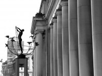 A sunny afternoon with the columns outside one of Toronto's grandest structures: Union Station.