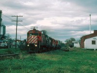 CPR Eaxt 4209 East at Lennoxville, Quebec, April, 1986.