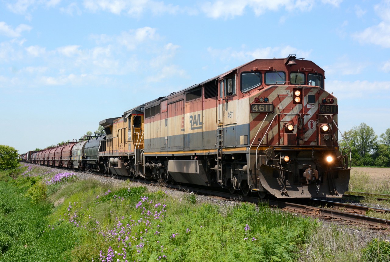 BCOL4611 east bound at Waterworks Road with CN2024.