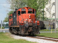 CN7245 with CN4136 and CN4702 leaving the  Cargill elevator in Sarnia.