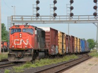 CN5691 coming into Sarnia after passing through the St. Clair River tunnel.