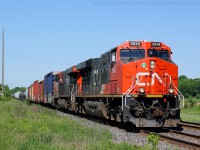CN 332 cruises by Lynden with a pair of ES44AC's on a lovely June morning.  